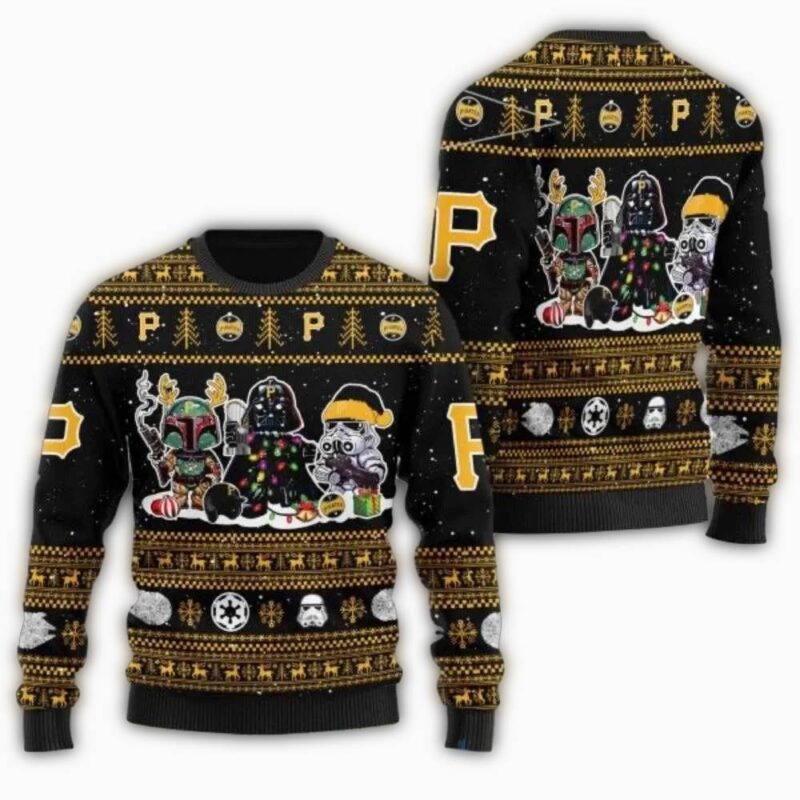 Pittsburgh Pirates Star Wars Ugly Christmas Sweater Festive Fun 1.jpg
