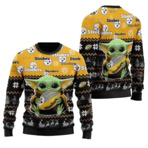 Pittsburgh Steelers Baby Yoda Santa Claus Hug Ball Ugly Sweater 1.jpg