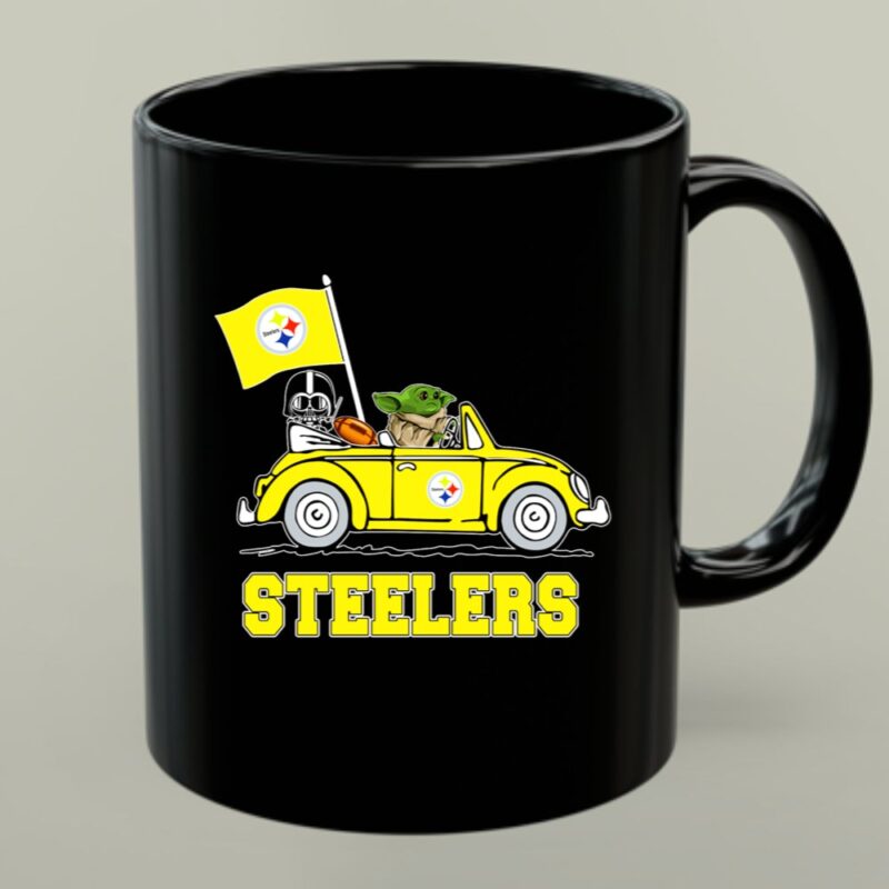 Pittsburgh Steelers Darth Vader Baby Yoda Driving Steelers Car 1 mug.jpg