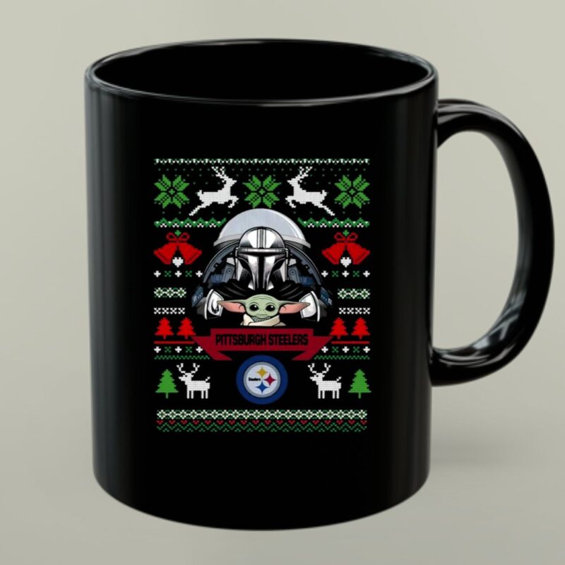 Pittsburgh Steelers Darth Vader Baby Yoda Star Wars Christmas 1 mug.jpg