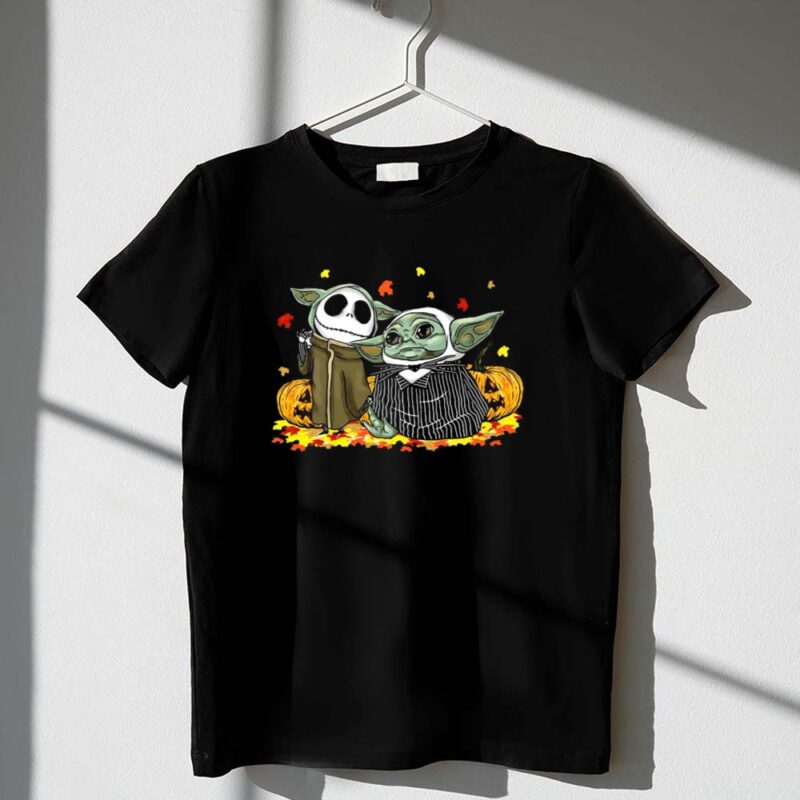 Pumpkin20Halloween20Baby20Yoda20Jack20Skellington20Autumn20Leaves 1 T Shirt.jpg