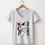 R2 D2 and C 3PO Coyote San Antonio Spurs mascot 9 Womens V Neck.jpg R2 D2 and C 3PO Coyote San Antonio Spurs mascot 9 Womens V Neck.jpg