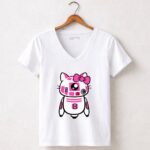 R2D2 Funny Hello Kitty Star Wars 5 Womens V Neck.jpg