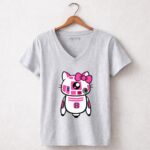 R2D2 Funny Hello Kitty Star Wars 9 Womens V Neck.jpg