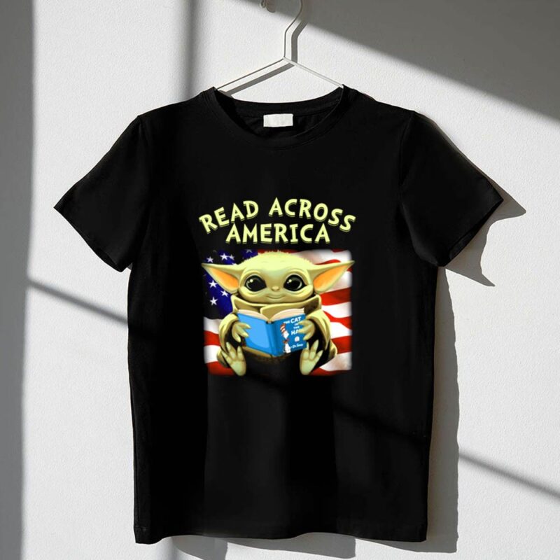 Read Across America Baby Yoda Cat in the Hat American Flag 1 T Shirt.jpg