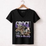 Retro Grogu Manda 7 Womens V Neck.jpg