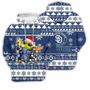 San Diego Padres Baby Yoda Star Wars Ugly Christmas 3D Hoodie 1.jpg