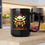 San Francisco 49ers Baby Yoda Happy Hallothanksmas 2 mug.jpg