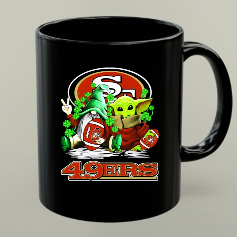 San Francisco 49ers Football St Patricks Day Gnome and Baby Yoda 49ers 1 mug.jpg