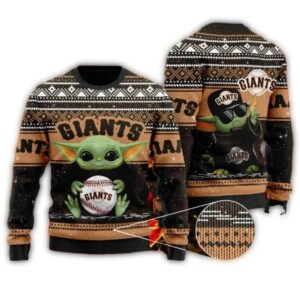 San Francisco Giants Baby Yoda Baseball Christmas Ugly Sweater 1.jpg