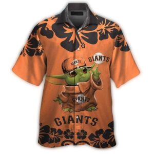 San Francisco Giants Baby Yoda Floral Hawaiian Shirt 1.jpg