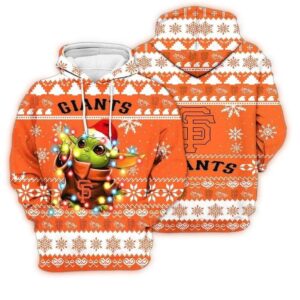 San Francisco Giants Baby Yoda Star Wars Ugly Christmas 3D Hoodie 1.jpg