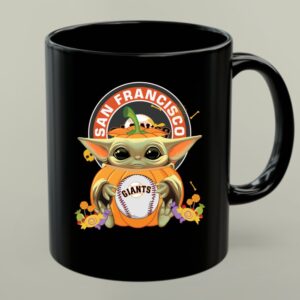 San Francisco Giants Halloween Baby Yoda Pumpkin Hug Baseball 1 mug.jpg