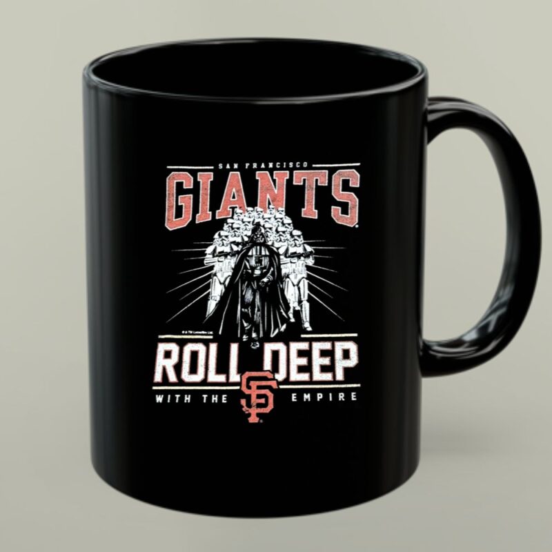 San Francisco Giants Star Wars Darth Vader Stormtrooper Roll Deep With The Empire 1 mug.jpg