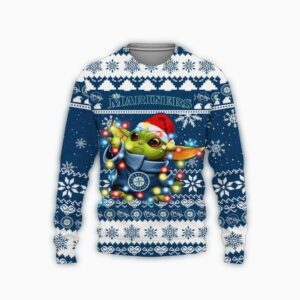 Seattle Mariners Baby Yoda Star Wars Ugly Christmas Sweater 1.jpg