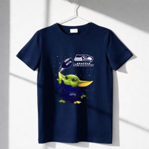 Seattle Seahawks Baby Yoda Star Wars Football Shirt