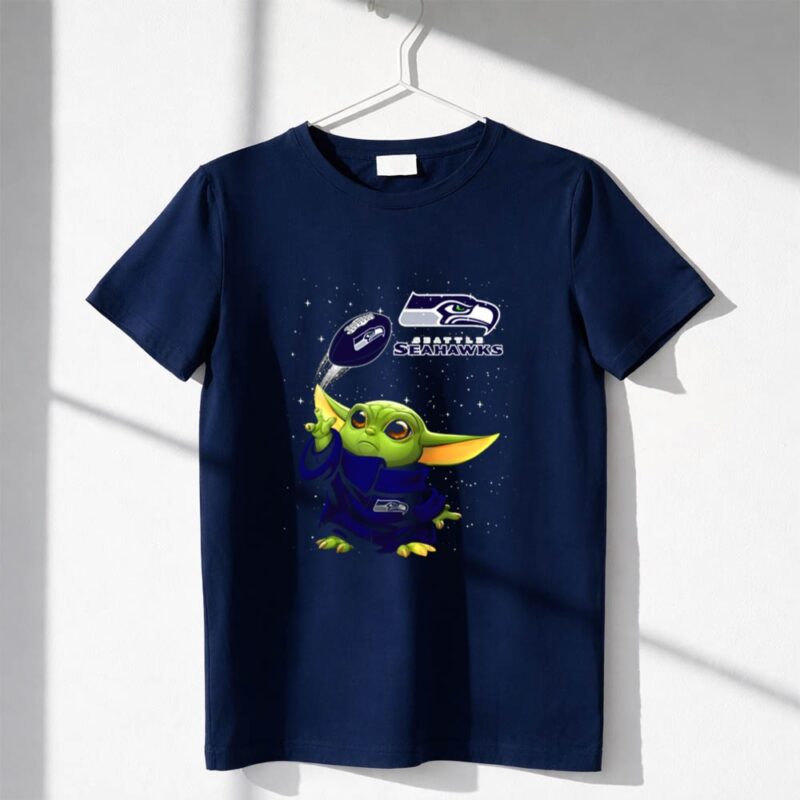 Seattle Seahawks Baby Yoda Star Wars Football 1 T Shirt
