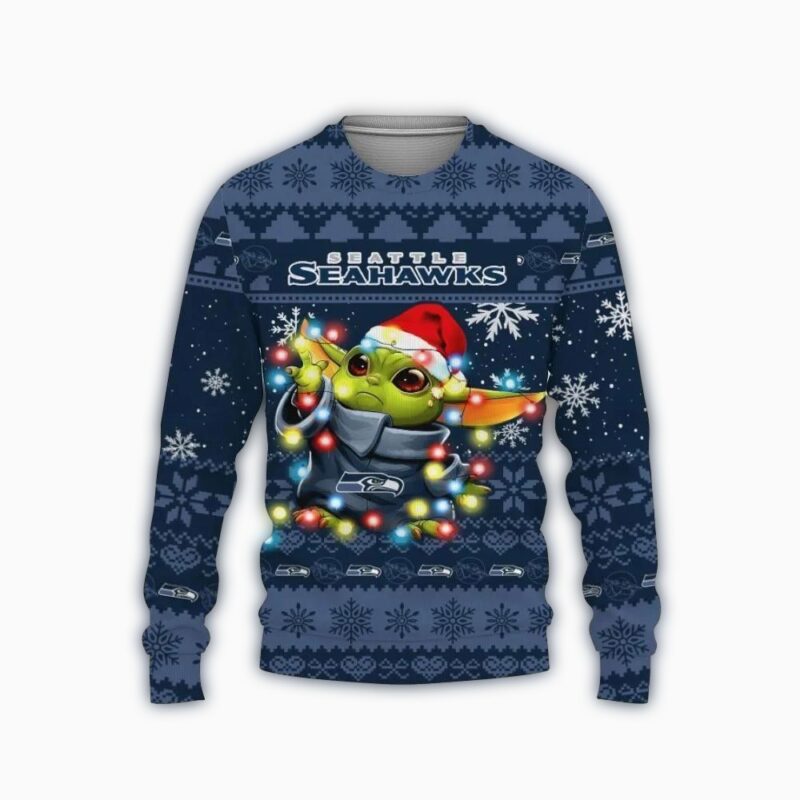 Seattle Seahawks Baby Yoda Star Wars Ugly Christmas Sweater.jpg