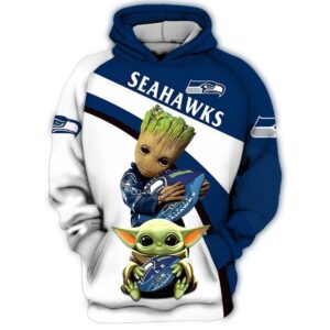 Seattle Seahawks Groot Yoda Guardians of the Galaxy Star Wars 3D Hoodie All Over Printed.jpg