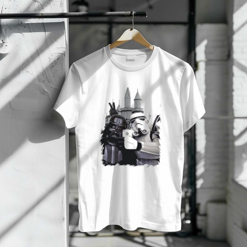 Selfie20with20Darth20Vader20and20Stormtroopers20at20Disneyland20Castle20Star20Wars 1 T Shirt.jpg