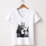 Selfie20with20Darth20Vader20and20Stormtroopers20at20Disneyland20Castle20Star20Wars 5 Womens V Neck.jpg