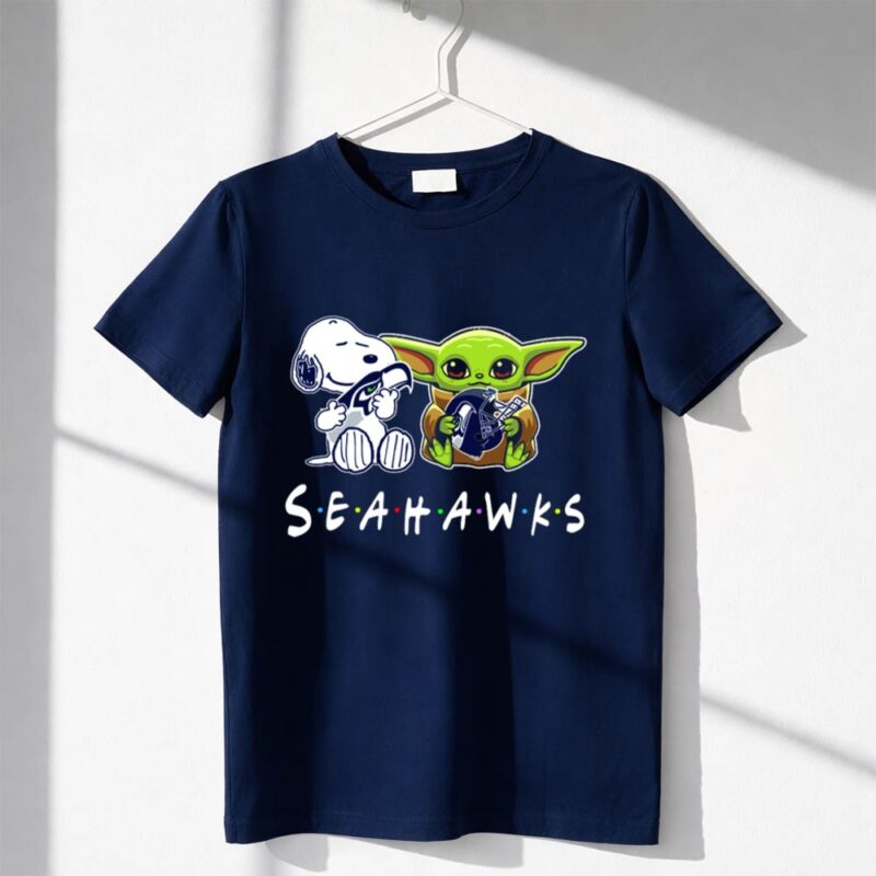 Snoopy Baby Yoda Seahawks 1 T Shirt