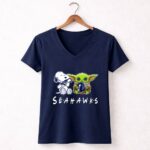 Snoopy-Baby-Yoda-Seahawks-9-Womens-V-Neck