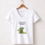 Sometimes I Need to Be Alone and Listen to Tom Waits Baby Yoda 5 Womens V Neck.jpg
