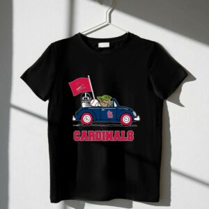 St Louis Cardinals Darth Vader Baby Yoda Driving Car Star Wars Baseball 1 T Shirt.jpg