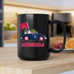 St Louis Cardinals Darth Vader Baby Yoda Driving Car Star Wars Baseball 2 mug.jpg