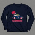 St Louis Cardinals Darth Vader Baby Yoda Driving Car Star Wars Baseball 9 Long Sleeves.jpg