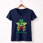 St-Patricks-Day-Arkansas-Razorbacks-Baby-Yoda-9-Womens-V-Neck