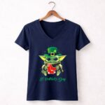 St-Patricks-Day-Boston-Red-Sox-Baby-Yoda-9-Womens-V-Neck