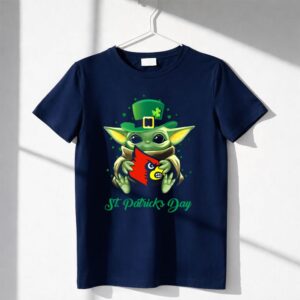 St Patricks Day Louisville Cardinals Baby Yoda Shirt
