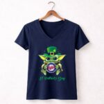 St-Patricks-Day-Minnesota-Twins-Baby-Yoda-Baseball-Club-9-Womens-V-Neck