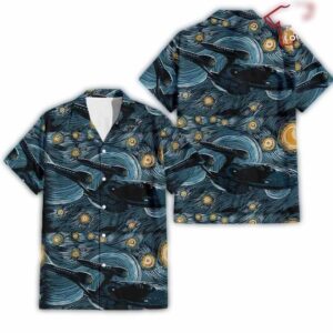 Star Trek Spaceship Star Wars Starry Night Hawaiian Shirt And Shorts 1.jpg
