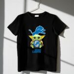Star Wars Baby Yoda Holding Detroit Lions Symbol with Team 1 T Shirt.jpg