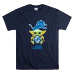 Star Wars Baby Yoda Holding Detroit Lions Symbol with Team 9 T Shirt.jpg