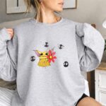 Star Wars Baby Yoda with Flower and Ghibli Soot Sprites 3 Sweatshirt.jpg