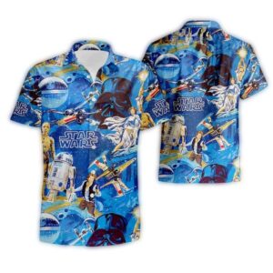 Star Wars Blue Galaxy Hawaiian Shirt And Short 1.jpg