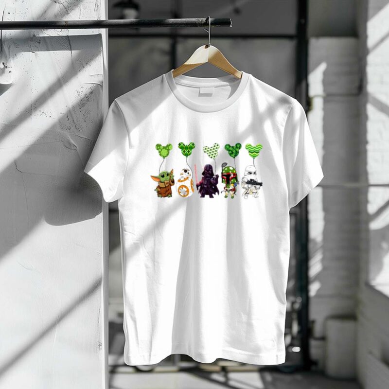 Star Wars Character Mickey Ears Balloon St Patricks Day 1 T Shirt