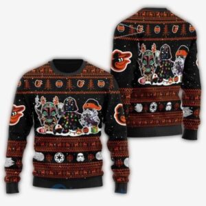 Star Wars Crossover Baltimore Orioles Ugly Christmas Sweater 1.jpg