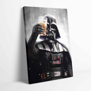 Star Wars Darth Vader Holding Beer Cheers Stretched Canvas Poster 1.jpg