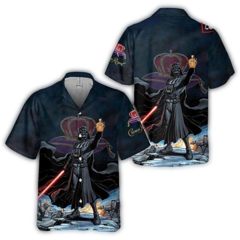 Star Wars Darth Vader Holding Crown Royal All Over Print 3D Aloha Summer Beach Hawaiian Shirt 1.jpg