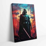 Star Wars Darth Vader Lightsaber Portrait Art Stretched Canvas Poster 2.jpg