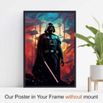 Star Wars Darth Vader Lightsaber Portrait Art Stretched Canvas Poster 3.jpg