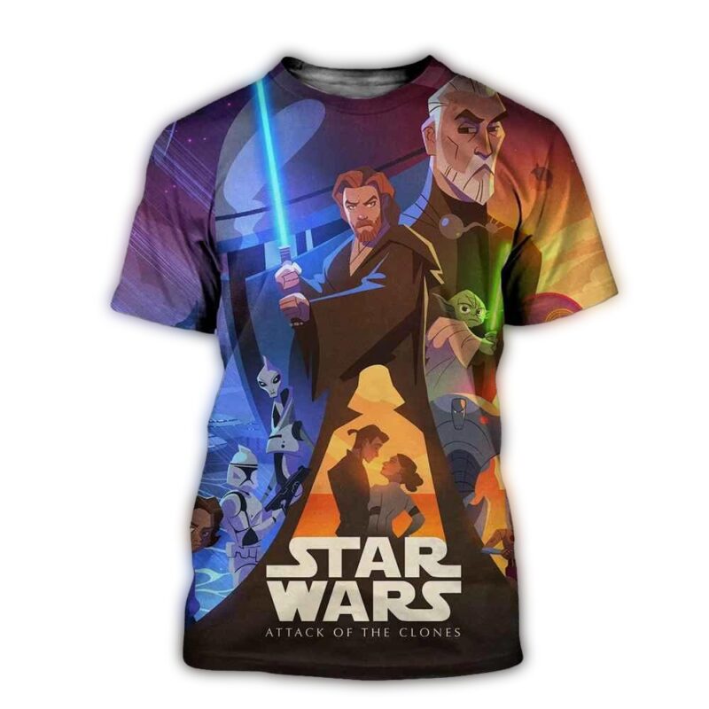 Star Wars Episode II Attack Of The Clones Anakin Skywalker Obi Wan 3D T Shirt.jpg