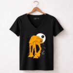 Star Wars Halloween AT Walker Full Moon 5 Womens V Neck 1.jpg