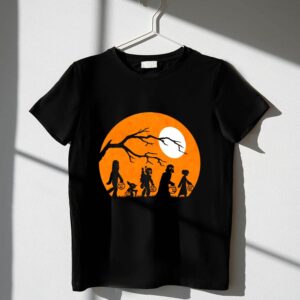 Star Wars Halloween Darth Vader Boba Fett Yoda Chewbacca Leia Organa Trick or Treat 1 T Shirt.jpg