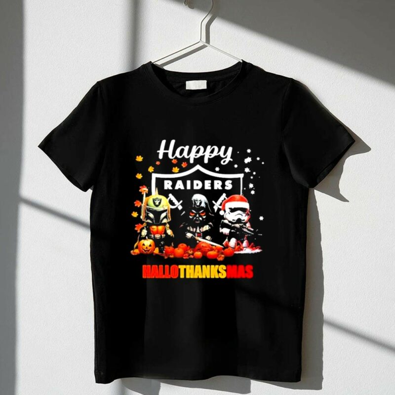 Star Wars Las Vegas Raiders Happy Hallothanksmas 1 T Shirt